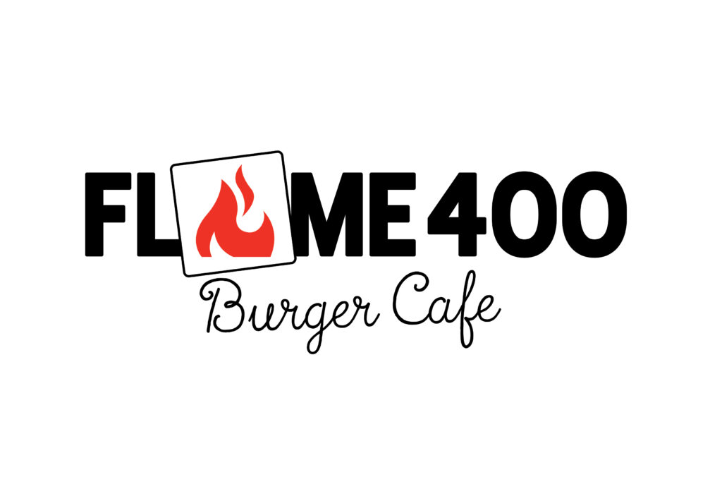 Flame 400 Burger Cafe Logo