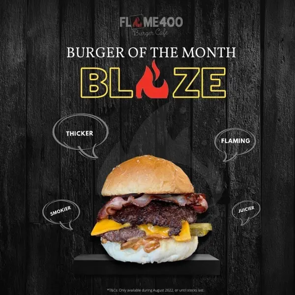 Blaze Burgers | Flame 400 Burger Cafe