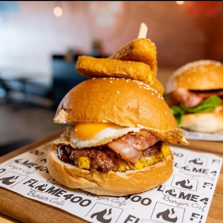 Brekkie Burgers | Flame 400 Burger Cafe