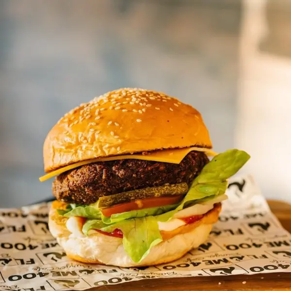 Veggie Cheese Burgers | Flame 400 Burger Cafe